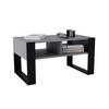 COUCHTISCH Holzwerkstoff rechteckig stabil Dunkelgrau 45/53,6/92cm - Dunkelgrau/Schwarz, Holzwerkstoff (53.6/92/45cm) - CraftPAK