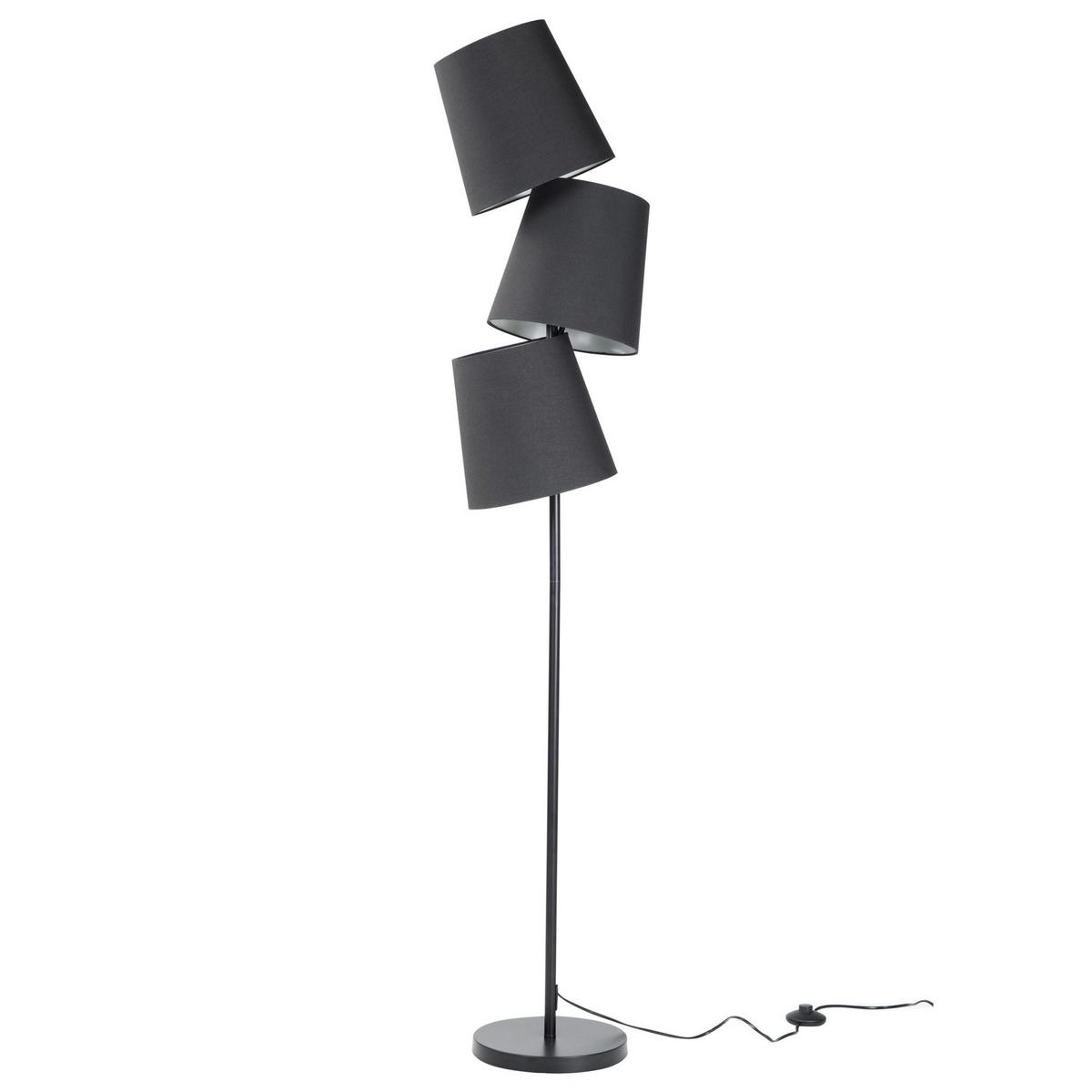 STEHLAMPE Rio Grande 24/24/164 cm - Schwarz, Metall (24/24/164cm) - Beliani