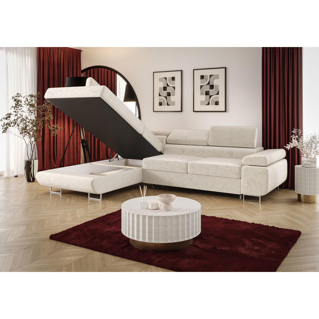 Thumbnail - Bedante Ecksofa, Dunkelgrün, Textil, 275x200 cm, Wohnzimmer, Sofas & Couches, Wohnlandschaften, Ecksofas
