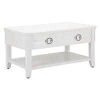 COUCHTISCH Shine, weiß, Tannenholz, MDF und Metall, 90 x 60 x 47 cm - Weiß, Holz/Holzwerkstoff (60/90/47cm) - Mauro Ferretti