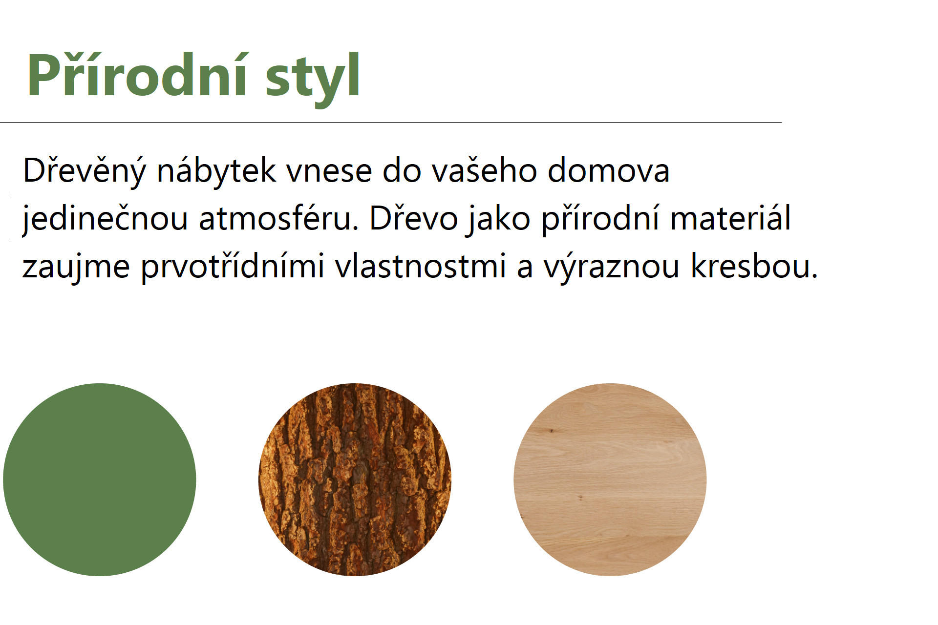 Text o dřevěném nábytku