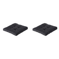 SITZKISSEN Basic 73/73 cm 2er-Set - Schwarz, Textil (73/8/73cm) - Madison