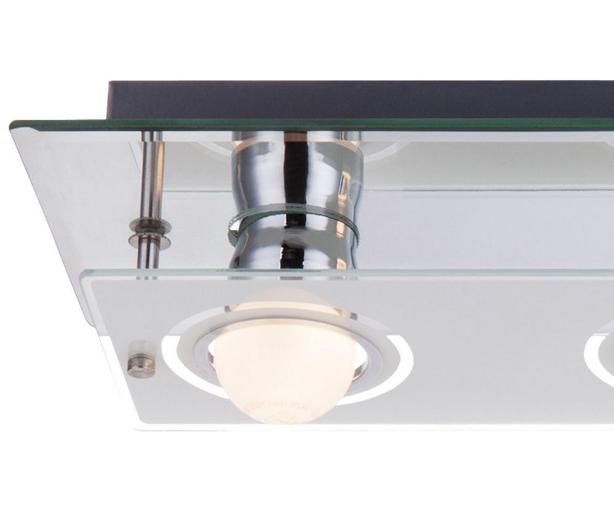 LED WANDLEUCHTE Blizzard Silber Metall Glas - Silberfarben, Glas (16/9/43cm) - Globo Lighting