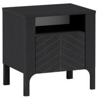 NACHTTISCH Lume mit einer Tür, 54 cm, schwarz - Schwarz, Holzwerkstoff (54/57/40.5cm) - Beautysofa