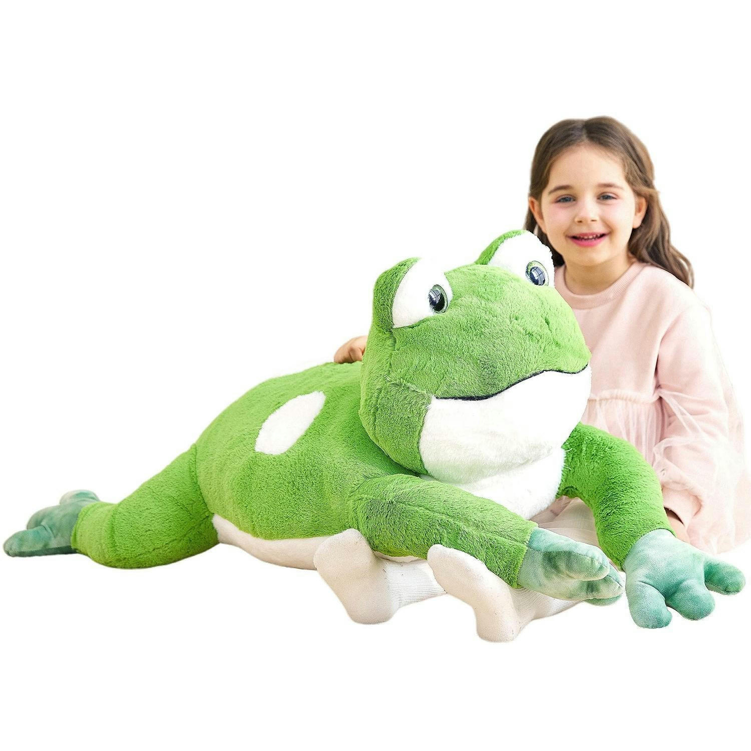 STOFFTIER Frosch 78 cm - Grün, Textil (34/78cm)