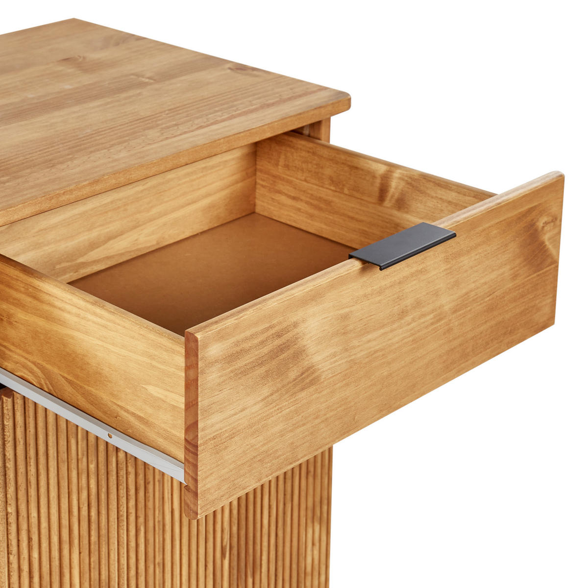 SIDEBOARD mit 2 Türen Kiefernholz Braun Timmins - Braun, Holz (100/90/45cm) - Beliani