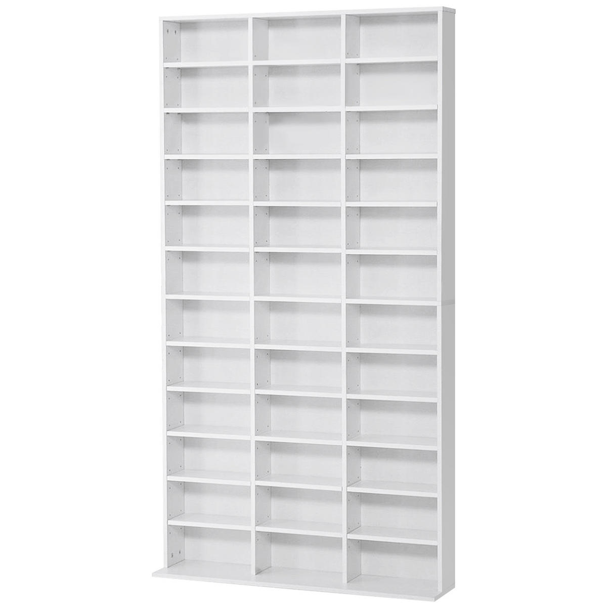 CD-REGAL DE-14419 36 Fächer, verstellbare Böden Weiß - Weiß, Holzwerkstoff (24/102/195cm) - ComfortXL