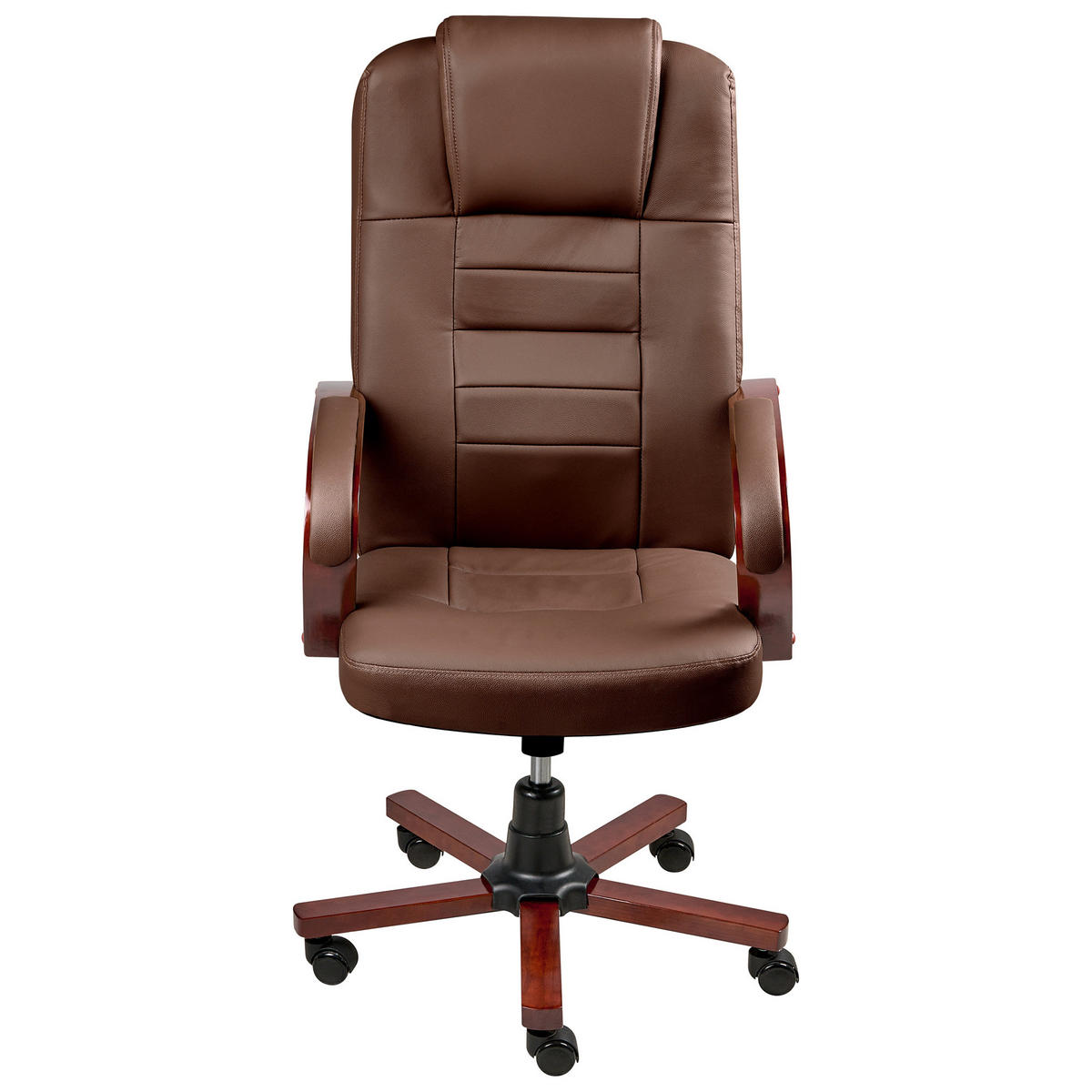 MASSAGESTUHL Dunkelbraun Diamond - Dunkelbraun/Schwarz, Leder (66/118/66cm) - Beliani