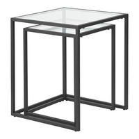 ROZKLÁDACÍ STOLEK Holstebro 42/42/51 cm - průhledná, sklo (42/42/51cm) - [en.casa]