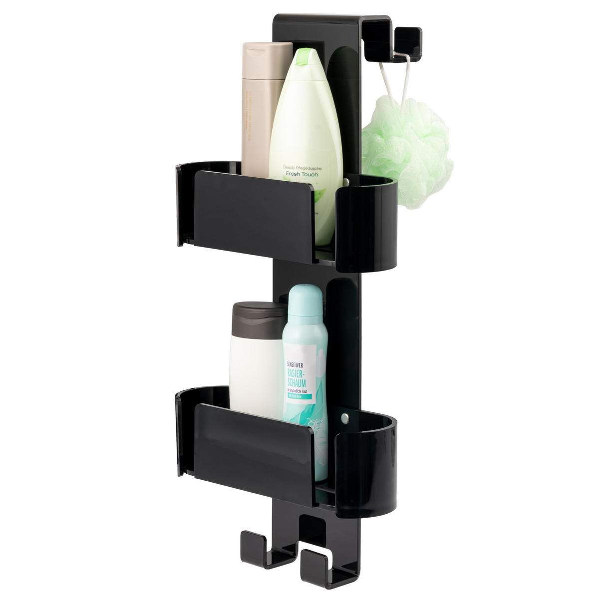 DUSCHREGAL, schwarz, Acryl - Schwarz, Kunststoff (27/56/18.5cm) - bremermann