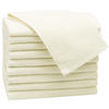 GÄSTETÜCHER, 10er-Set, 30x50 cm, 100% Baumwolle, Weiß - Beige, Textil (30/50cm) - Zollner