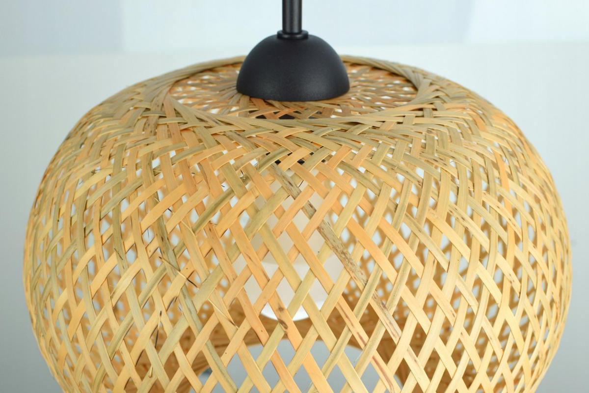 PENDELLEUCHTE BOHO - Beige, Holz/Metall (28/75/100cm) - kiki design