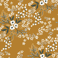 VLIESTAPETE Braylynn Blumen50 cm x 10 m, ocker/gelb - Braun, Papier (50/1000cm) - Lilipinso