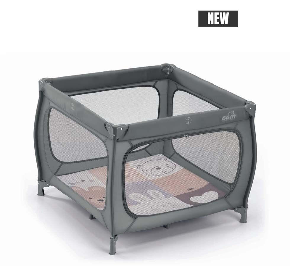 REISEBETT und Laufstall für Kinder Qbox - Anthrazit, Kunststoff/Textil (225/225cm) - Cam il Mondo del Bambino S.p.A.