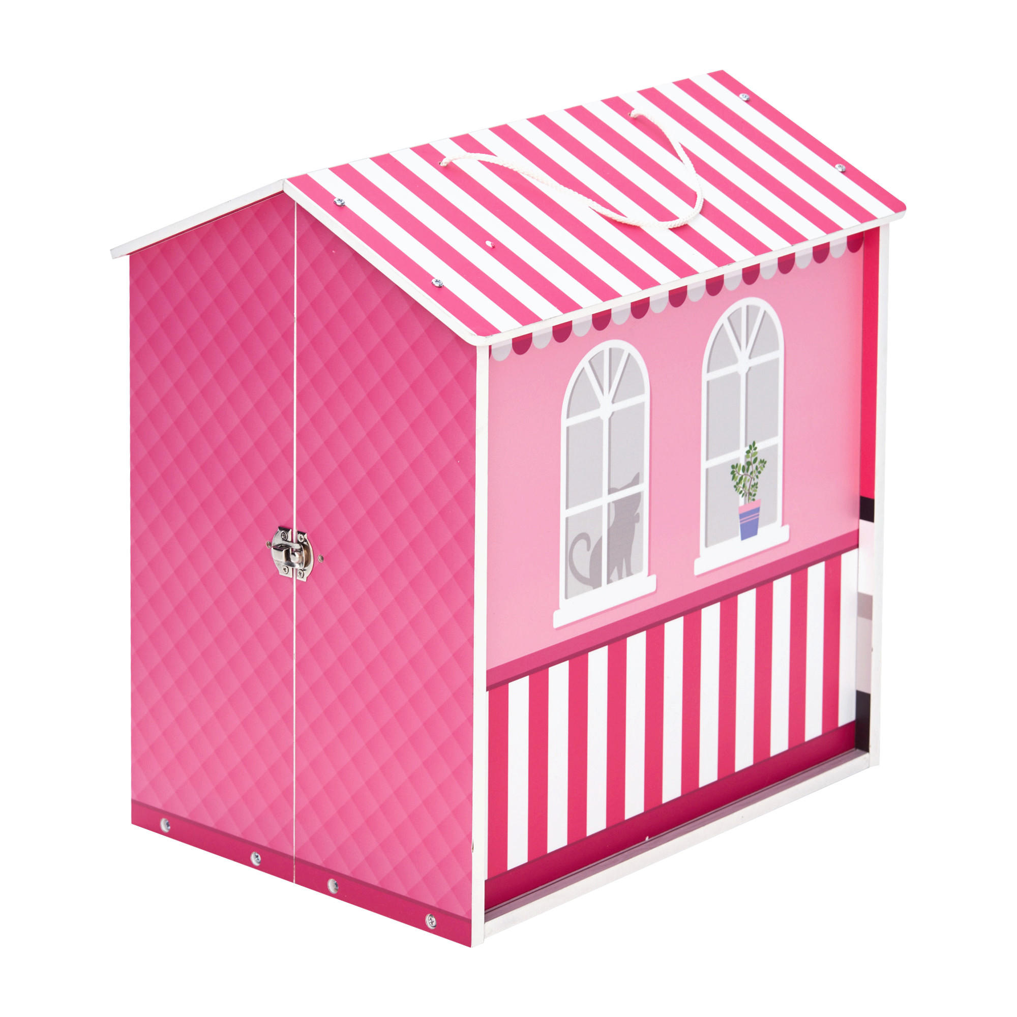 STANDTCAFE Puppenhaus, Rosa, 40cm - Pink, Holz (29.2/40/29.8cm) - Teamson Kids