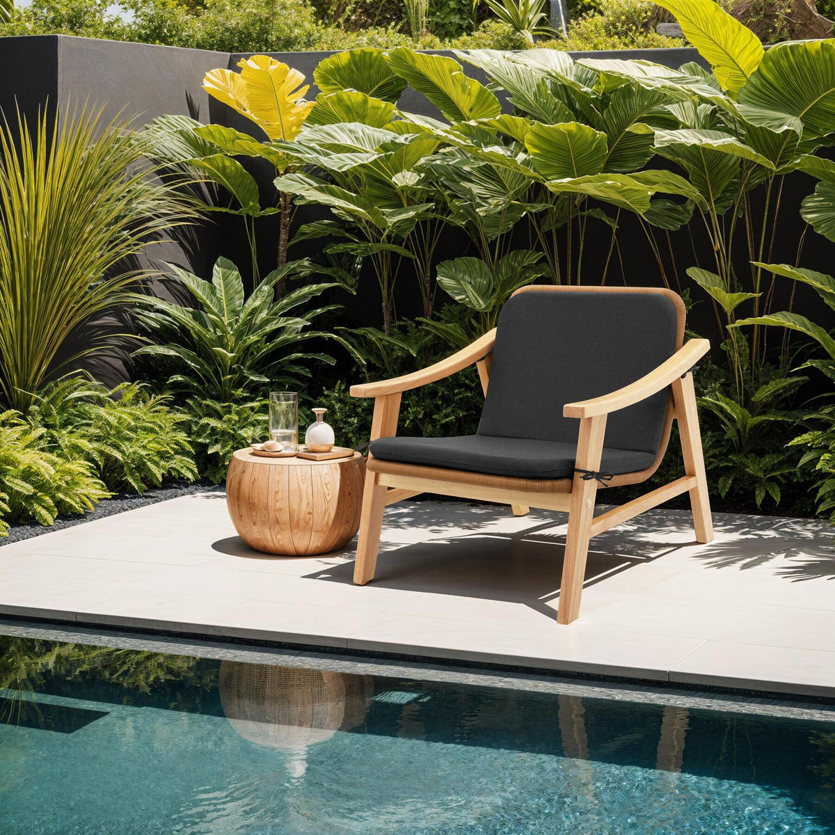 RATTAN STUHL Treviso,69 x 76 x 69,5 cm,natur - Naturfarben, Kunststoff (69/69.5/76cm) - tectake