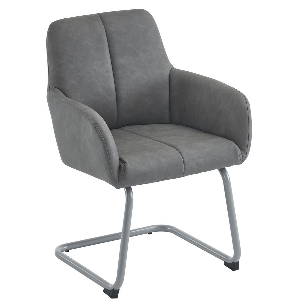 SCHWINGSTUHL DE-35732 2er-Set mit gewölbten Stahlfüßen Grau - Grau, Metall (45/86/51cm) - ComfortXL
