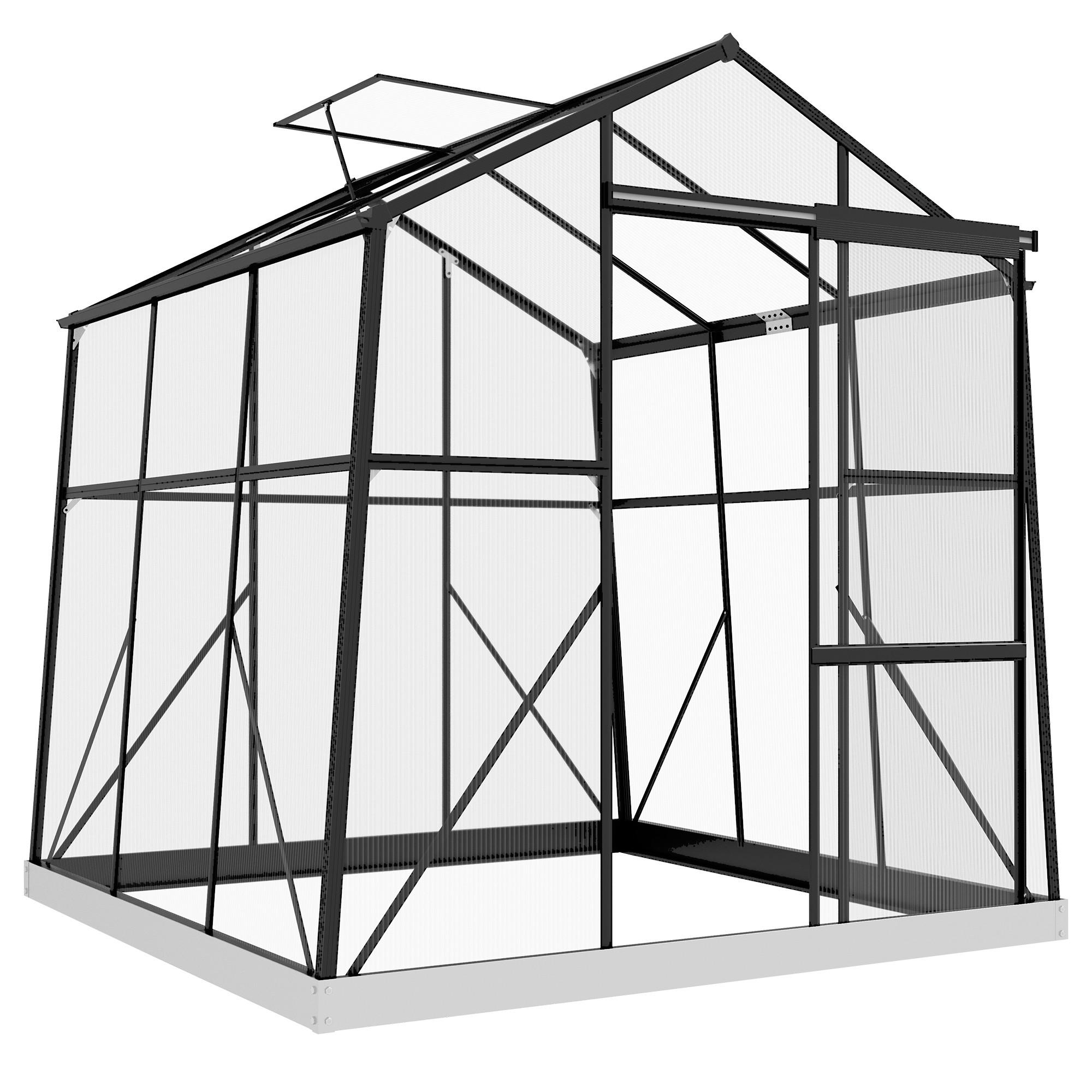 XXXLutz Gewächshaus Schwarz 192x204x192 cm