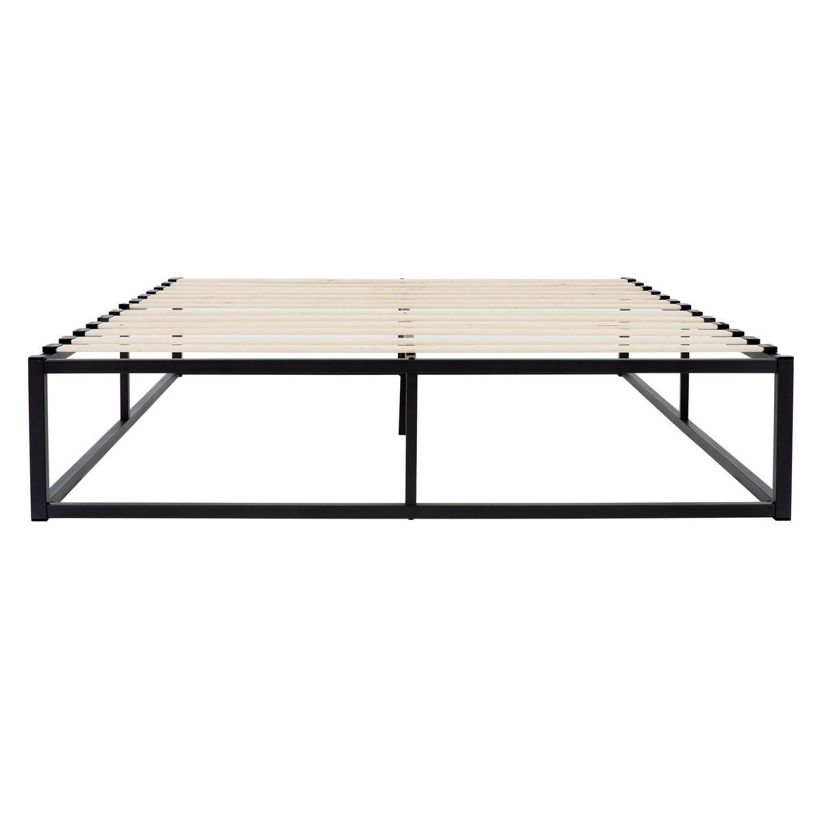 METALLBETT 200/160 cm - Schwarz, Metall (160/200cm) - ML-DESIGN