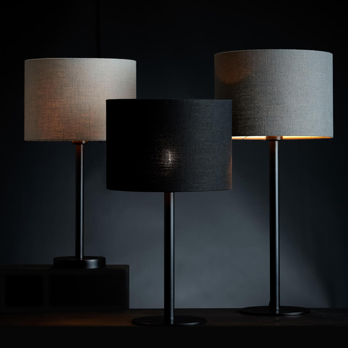 LAMPENSCHIRM Livigno Schwarz Ø25/18 cm - Schwarz, Textil (25/25/18cm) - Light & Living
