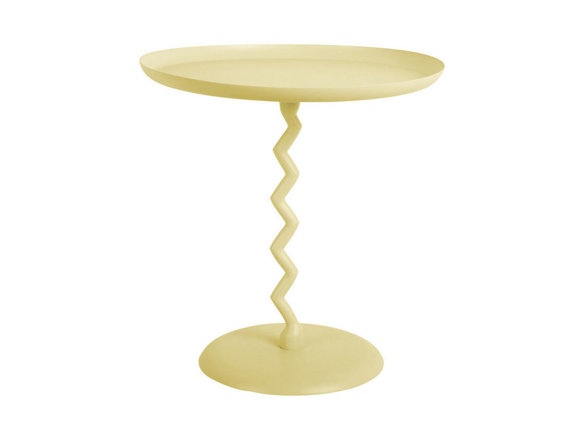 BEISTELLTISCH Zig Zag 40/40/42 cm - Gelb, Metall (40/40/42cm) - Leitmotiv