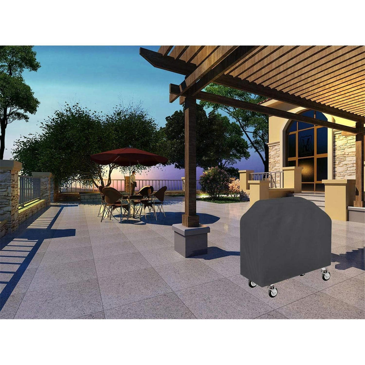 GRILL Abdeckhaube Wasserdicht 80 x 66 x 100 cm Schwarz - Anthrazit, Kunststoff (66/100/80cm)