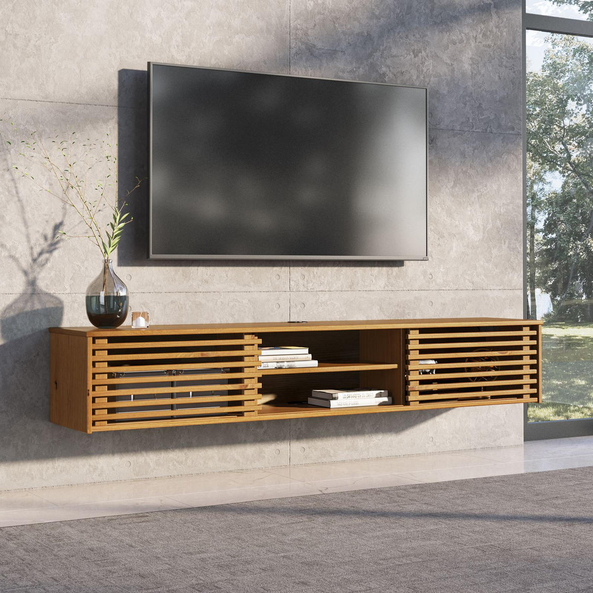 LOWBOARD RIAN Eiche - Eichefarben, Holz (175/30/34cm) - IDIMEX