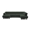 ECKSCHLAFSOFA Raven XL, Verstellbaren Kopfstützen, Bettkasten, Großes Sofa 334x198x162cm Rechte, Wald - Waldgrün, Holz/Textil (334/198cm) - DomoHome