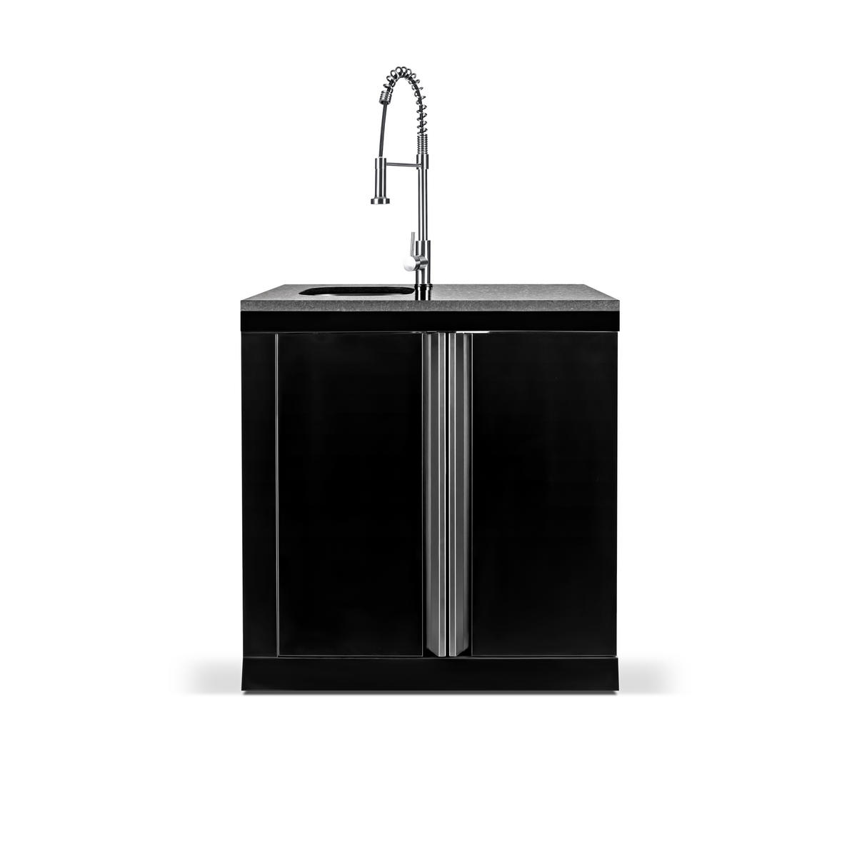 OUTDOORKÜCHE Grillmaster selected 300/58/119cm - Schwarz Hochglanz, Metall (58/90/300cm) - Goriller