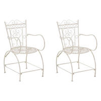 GARTENSTÜHLE Sheen - 2er Set - antik-creme - Naturfarben, Metall (48/48/88cm) - TPFGarden