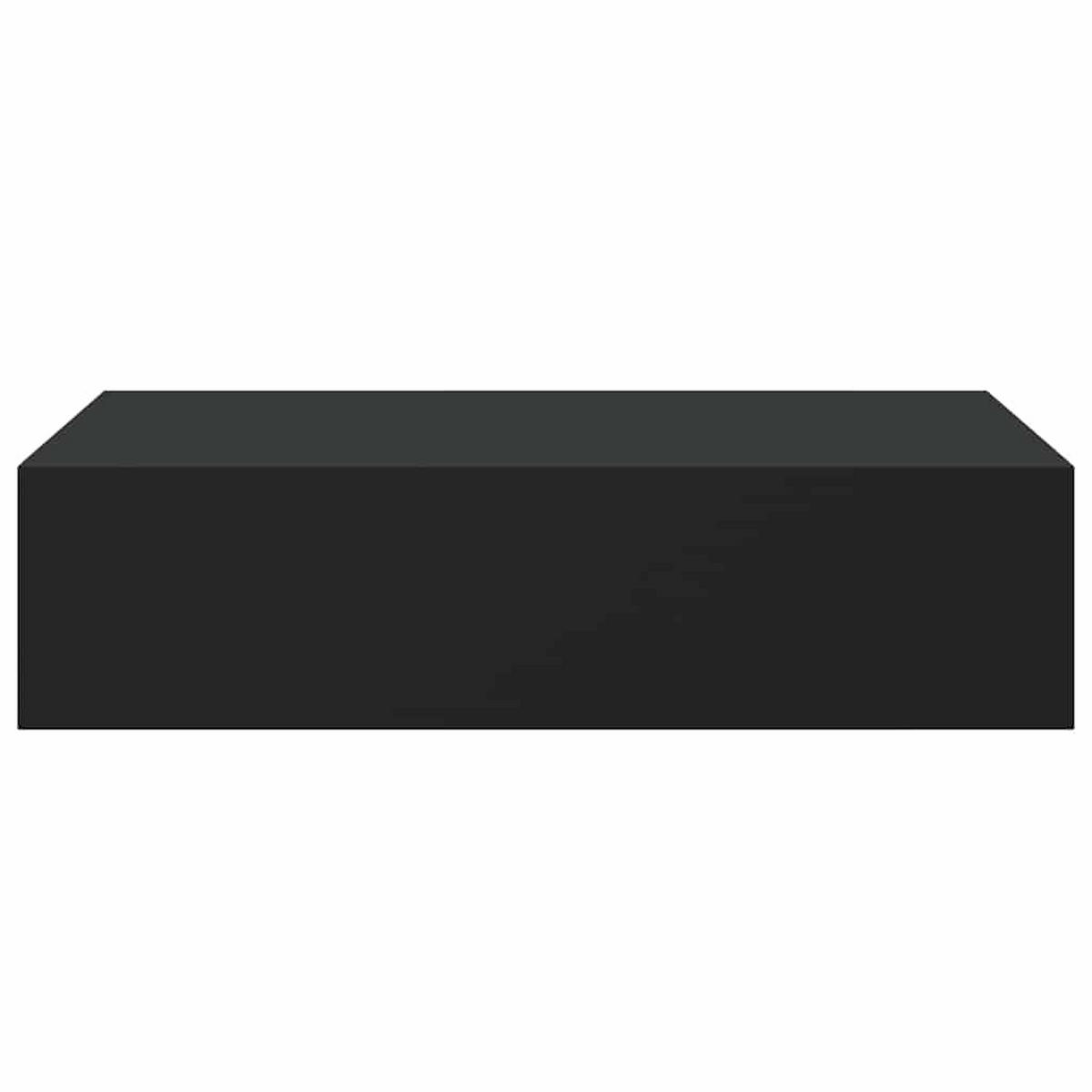 WANDREGALE Mit Schubladen 2Er Set Schwarz 40/23,5/10 Cm Mdf - Schwarz, Holzwerkstoff (23.5/10/40cm) - vidaXL