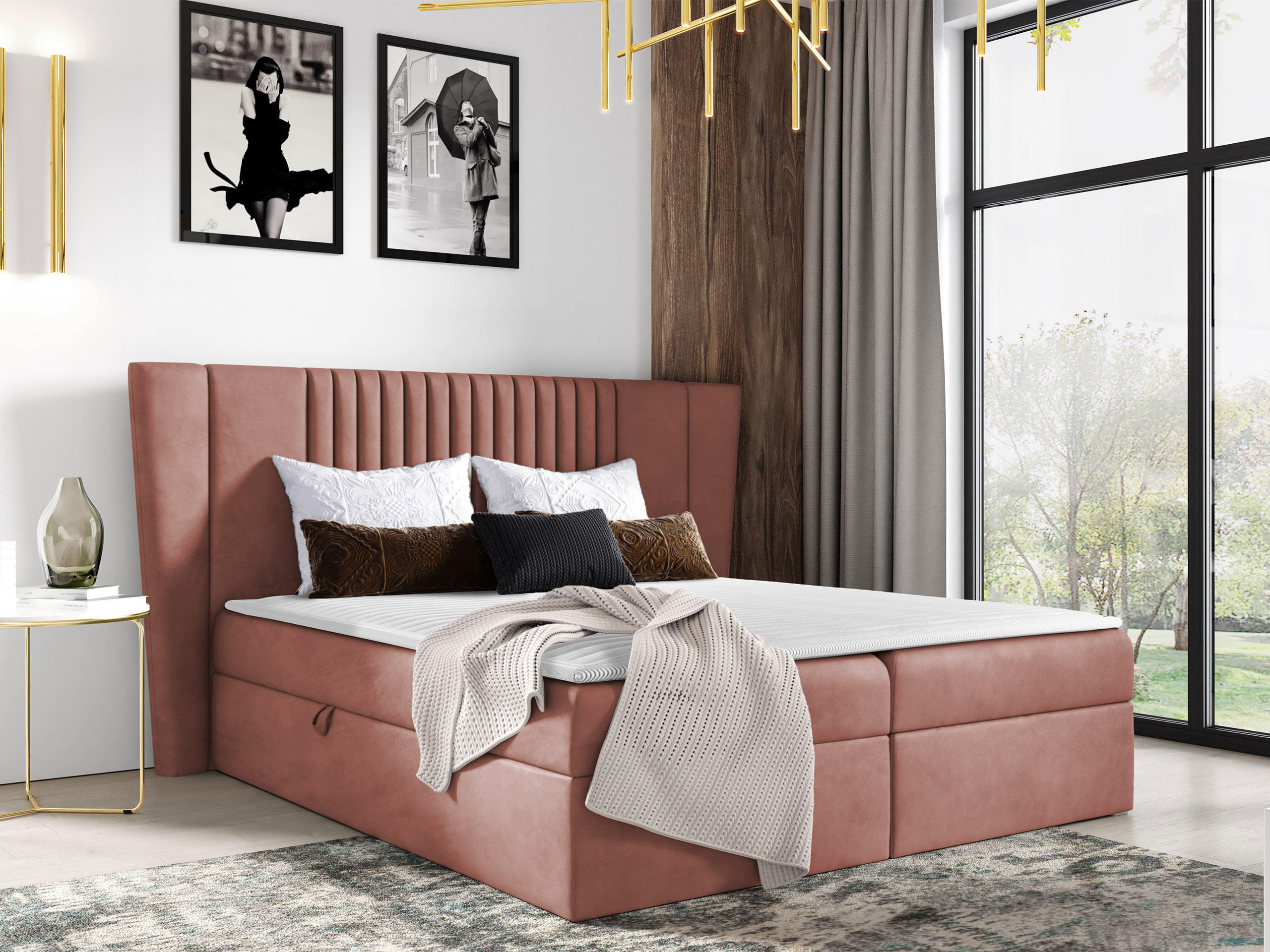 BOXBETT Spark - Rosa, Holz (140/200cm) - MIRJAN24