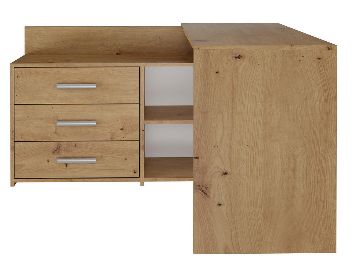 ECKSCHREIBTISCH DANY EICHE ARTISAN - Eiche Artisan, Holzwerkstoff (50/120/76cm) - CDF