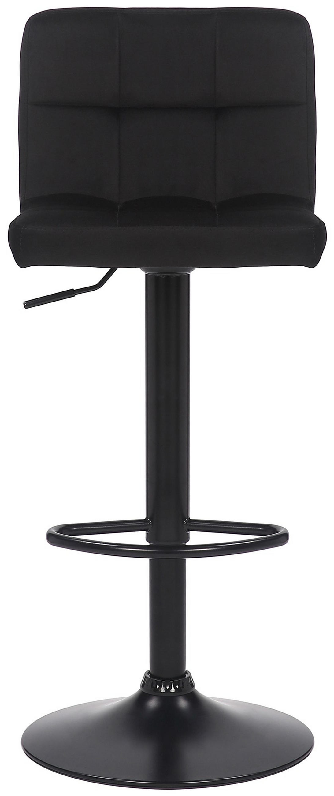 BARHOCKER Samt Schwarz - Schwarz, Textil/Metall (40/85/40cm) - CLP