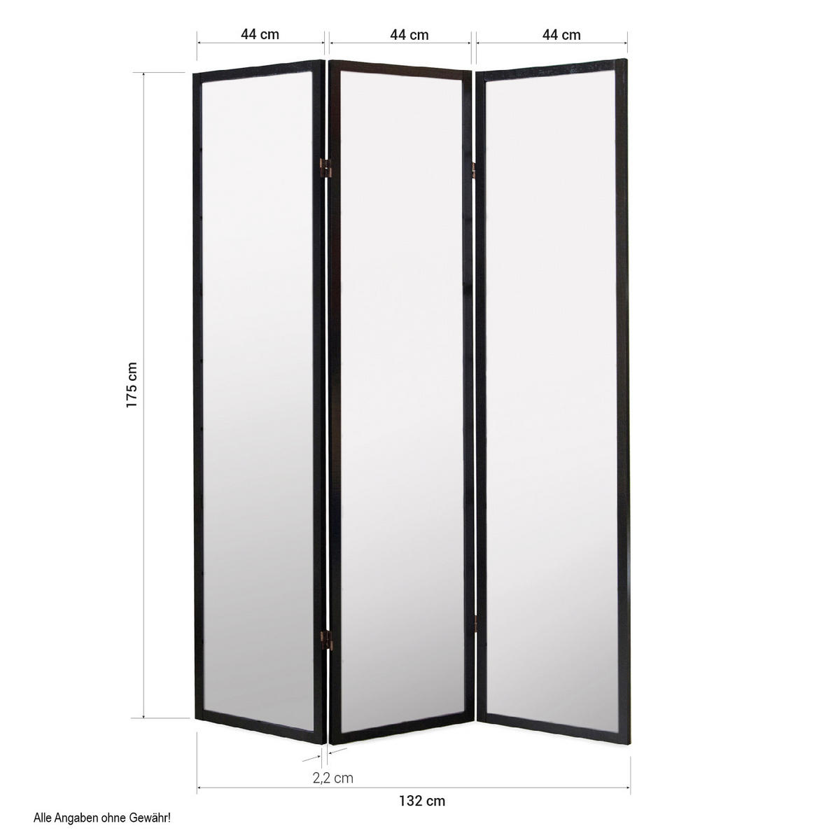 PARAVENT 3-tlg. 132/175 cm Braun Bambusmuster - Braun, Holz (132/175/2cm) - Homestyle4u