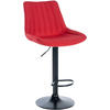 BARHOCKER Stoff rot - Rot/Schwarz, Textil/Metall (49.5/91/50cm) - CLP