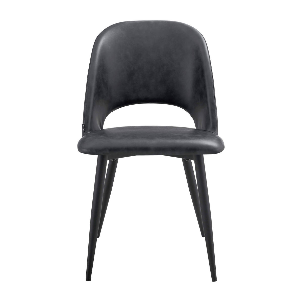 STÜHLE 2-tlg., Schwarz - Schwarz, Metall (50/82/60cm) - Oviala