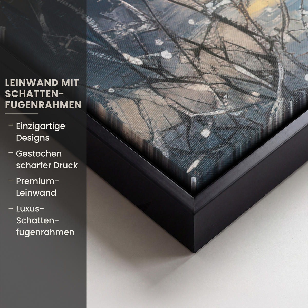 LEINWAND Bilder mit Rahmen - Schneemann - Schnee - Winter - Wald - 60x40 - Hellblau, Textil (60/40cm) - MuchoWow