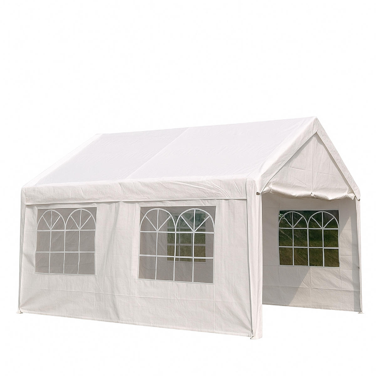 DACHPLANE Livingston - Zeltabdeckung für 3x4 Meter, PVC weiss 480g/m². BxTxH: 400x300x285 cm - Weiß, Kunststoff (400/0.3/300cm) - TPFGarden