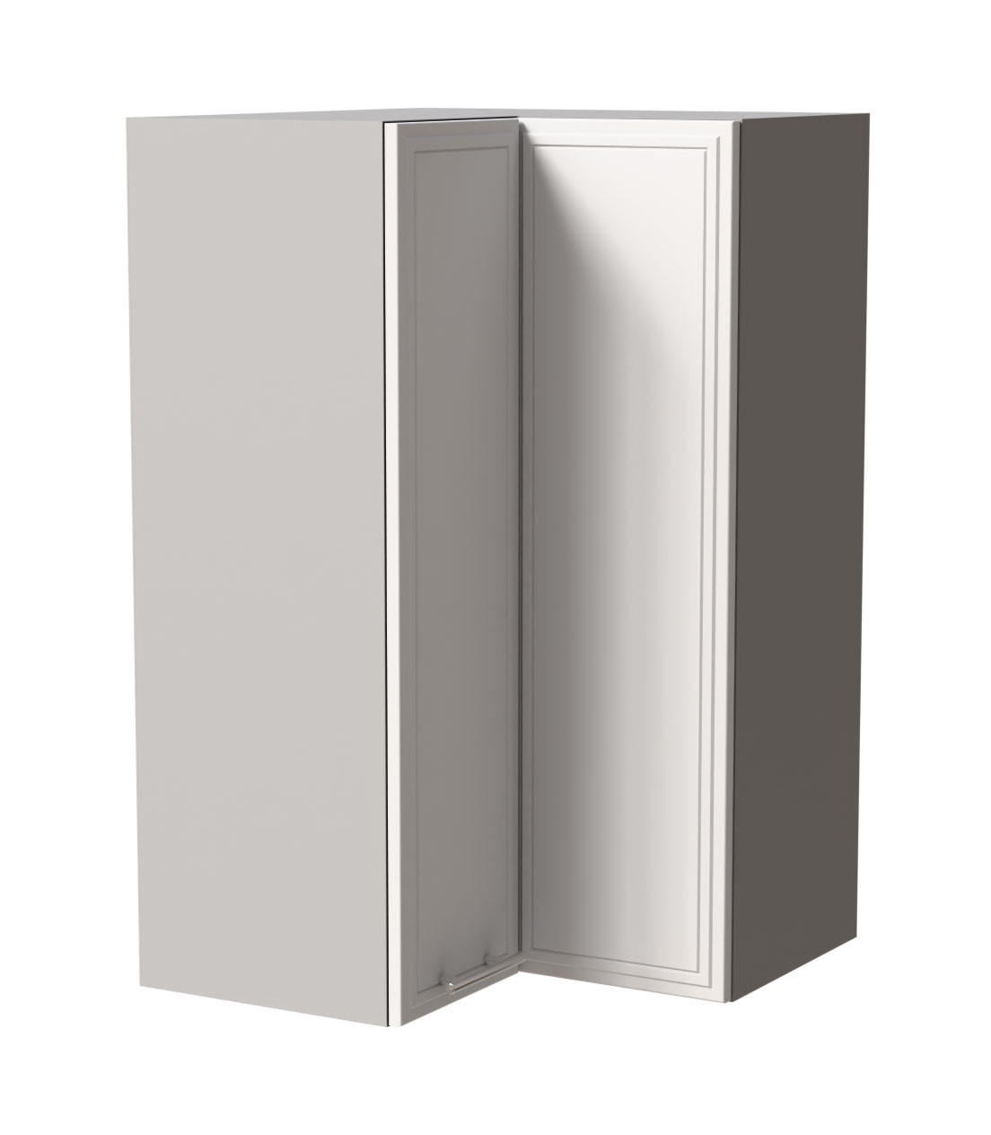 ECKHÄNGESCHRANK Salo W14/60 Grau / Weiß Matt 60 / 60 / 96cm - Weiß/Grau, Holz/Holzwerkstoff (60/96/60cm) - Feldmann-Wohnen