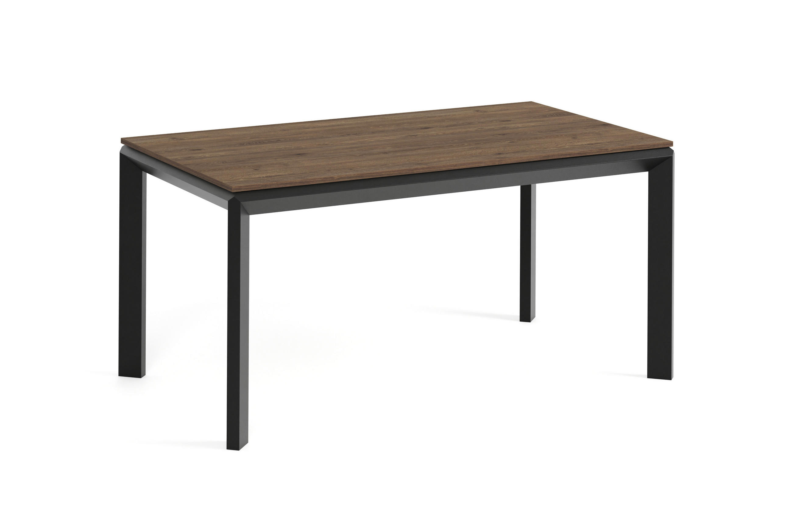 Meblini Esstisch Sand, Schwarz 160x76x90 cm