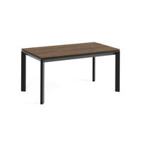 ESSTISCH FADO - Sandfarben/Schwarz, Holzwerkstoff (90/160/76cm) - Meblini