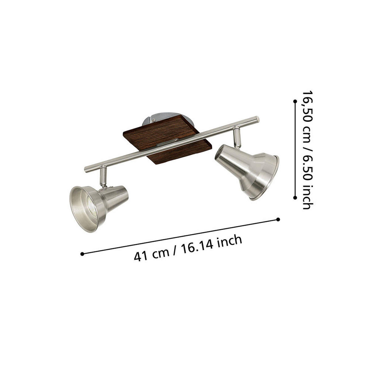 LED DECKENLEUCHTE Metall Schwarz Beweglich - Schwarz, Metall (41/12/16.5cm)