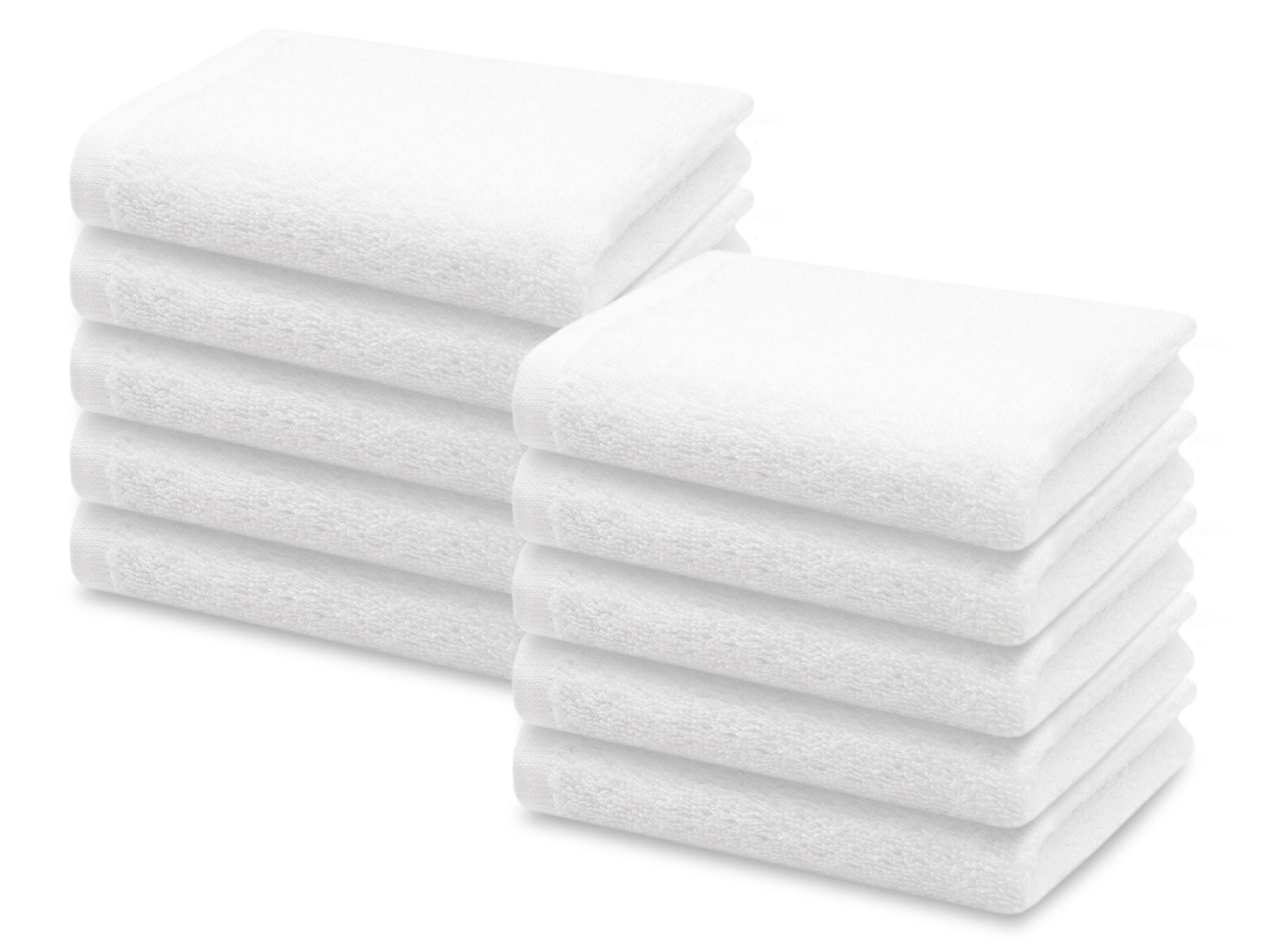 SEIFTÜCHER, 10er-Set, 30x30 cm, 100% Baumwolle, Weiß - Weiß, Textil (30/30cm) - Zollner