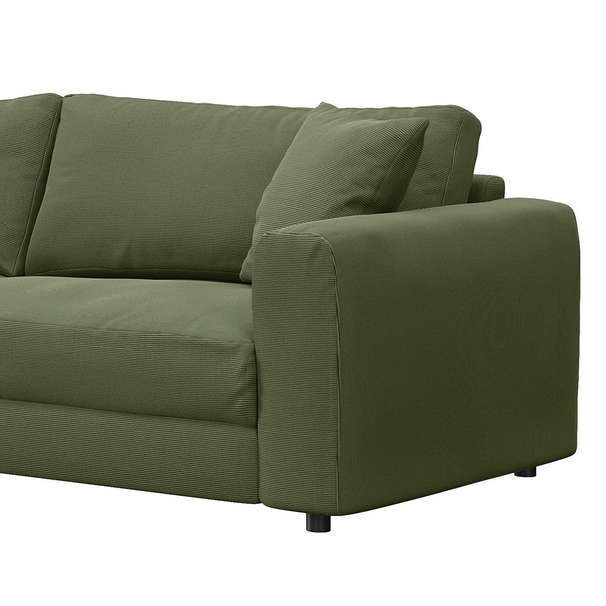 3-SITZER SOFA - Schwarz/Grün, Kunststoff/Textil (238/79/106cm) - home24