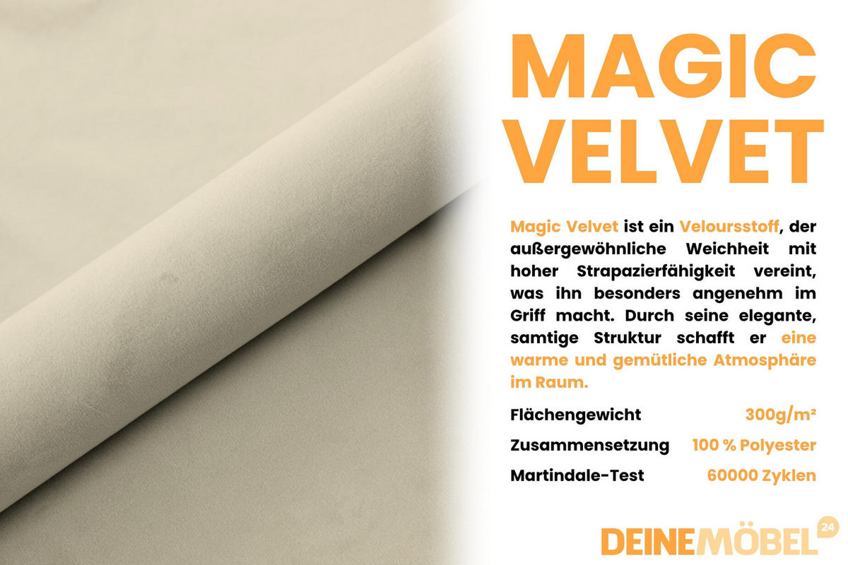 POLSTERBETT MEGAN 160/200 in Velours Beige - Beige, Holz/Holzwerkstoff (160/200cm) - Deine Möbel 24