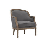 SESSEL Barock - Stoff - Grau - ALIENOR - Grau, Textil (72/89.5/78cm) - Vente-Unique