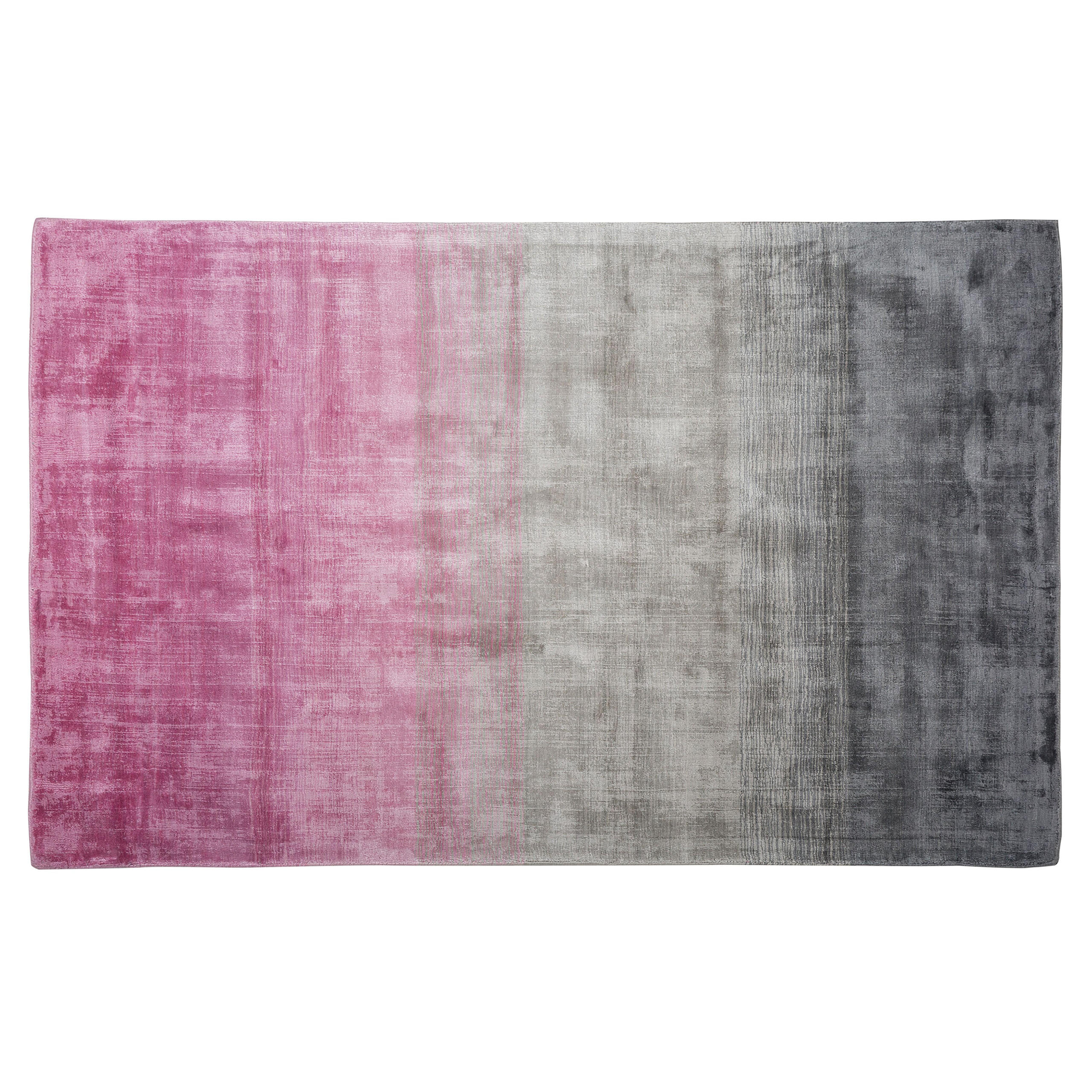 KURZFLOR-TEPPICH Ercis 200/140 cm - Pink/Hellgrau, Naturmaterialen (140/200cm) - Beliani