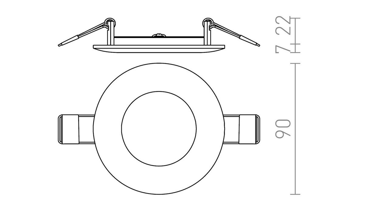 EINBAULEUCHTE DADA 9 Kupfer 3 W - Kupferfarben, Metall (9/9/9cm) - Rendl