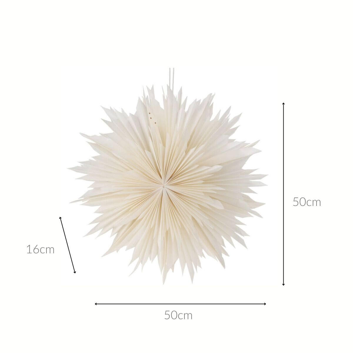 FENSTERSCHMUCK Papierstern 50 cm - Weiß, Papier (16/50/50cm) - Home Styling Collection